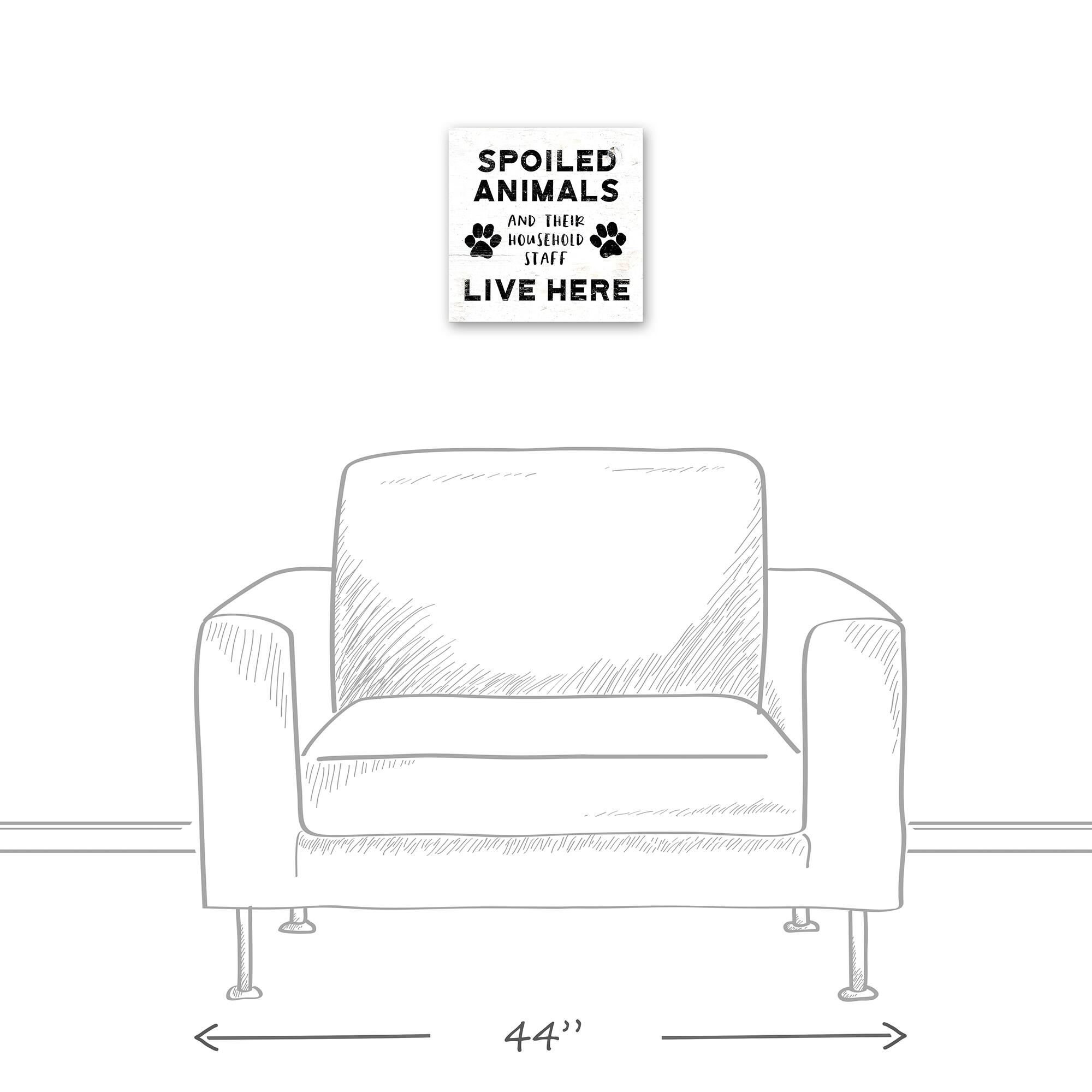 Spoiled Animals Live Here Canvas Wall Art